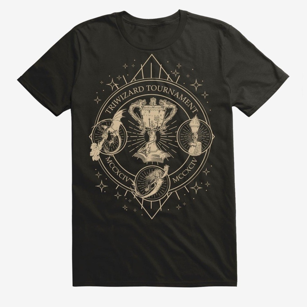 Triwizard Tournament Black and Gold Tee - Picture 2 of 6